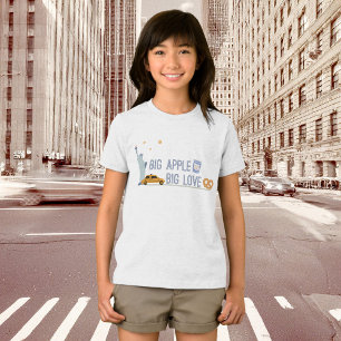 Big Apple Big Liebe New York City Icons Pretzel Ki Tri-Blend Shirt