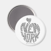 BIG APPLE - NEW YORK von NICHOLAS Magnet (Vorderseite/Rückseite)