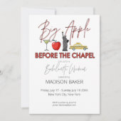 Big Apple vor der Kapelle Bachelorette laden Einladung (Vorderseite)