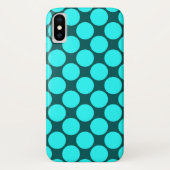 Big Aqua Polka Dots auf Aquamarinen Case-Mate iPhone Hülle (Rückseite)