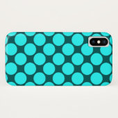 Big Aqua Polka Dots auf Aquamarinen Case-Mate iPhone Hülle (Rückseite (Horizontal))