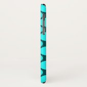 Big Aqua Polka Dots auf Aquamarinen Case-Mate iPhone Hülle (Hinten/Links)