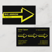 Big Arrow - Gelb in Schwarz Visitenkarte (Vorne/Hinten)