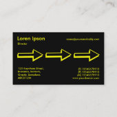 Big Arrow - Gelb in Schwarz Visitenkarte (Rückseite)