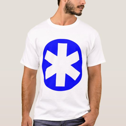 Big Asterisk - Blau und Weiß T-Shirt (Vorderseite)