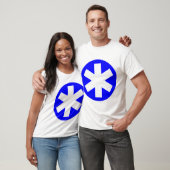 Big Asterisk - Blau und Weiß T-Shirt (Unisex)