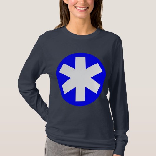 Big Asterisk - Blau und Weiß T-Shirt (Vorderseite)
