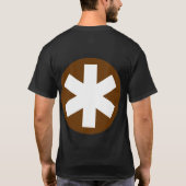 Big Asterisk - Braun und Weiß T-Shirt (Rückseite)