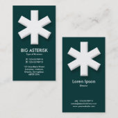 Big Asterisk - Dark Aquamarin Green (00333) Visitenkarte (Vorne/Hinten)