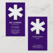 Big Asterisk - Deep Lila (330066) Visitenkarte (Vorne/Hinten)