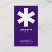 Big Asterisk - Deep Lila (330066) Visitenkarte (Rückseite)