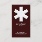 Big Asterisk - Dunkelbraun (330000) Visitenkarte (Rückseite)