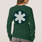 Big Asterisk - Dunkelgrün und Weiß T-Shirt (Rückseite)