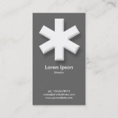 Big Asterisk - Grau Visitenkarte (Rückseite)