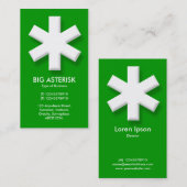 Big Asterisk - Green (00990) Visitenkarte (Vorne/Hinten)