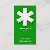 Big Asterisk - Green (00990) Visitenkarte (Rückseite)