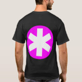 Big Asterisk - Magenta und Weiß T-Shirt (Rückseite)