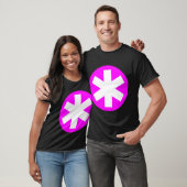 Big Asterisk - Magenta und Weiß T-Shirt (Unisex)