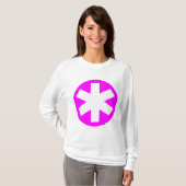 Big Asterisk - Magenta und Weiß T-Shirt (Vorne ganz)