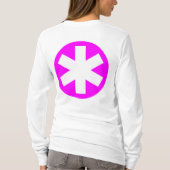 Big Asterisk - Magenta und Weiß T-Shirt (Rückseite)