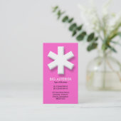 Big Asterisk - Pink (FF66CC) Visitenkarte (Stehend Vorderseite)
