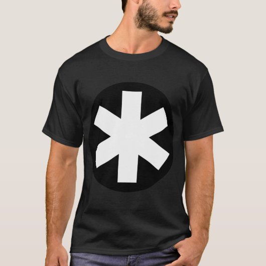 Big Asterisk - Schwarz und Weiß T-Shirt (Vorderseite)