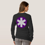 Big Asterisk - Tief Lila und weiß T-Shirt (Schwarz voll)