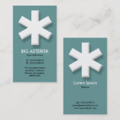 Big Asterisk - Türkisgrau (66999) Visitenkarte (Vorne/Hinten)