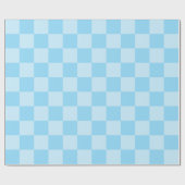 Big Baby Blue Checked Geschenkpapier (Flach)