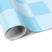 Big Baby Blue Checked Geschenkpapier (Rolleneckpunkt)