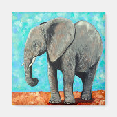 Big Baby Elephant Painting Magnet (Vorne)
