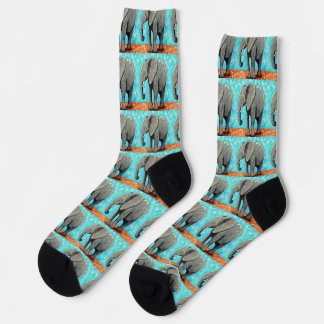 Big Baby Elephant Painting Socken