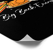 Big Back Energy Funny Thanksgiving Dinner Turkey L Poster (Ecke)