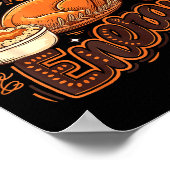 Big Back Energy Funny Thanksgiving Food Lover Turk Poster (Ecke)