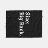 Big Back Funny Sarcasm Sticker Fleecedecke (Vorderseite (Horizontal))