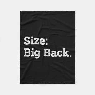 Big Back Funny Sarcasm Sticker Fleecedecke