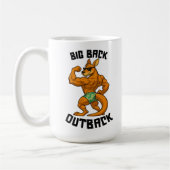 Big Back Outback – Funny Kangaroo Gym Workout, Kaffeetasse (Links)