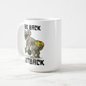 Big Back Outback – Funny Koala Gym Deadlift Design Kaffeetasse (Vorderseite Links)