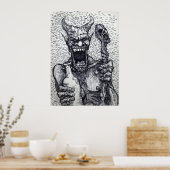 "BIG BAD BOOZIN BEELZEBUB" POSTER (Küche)