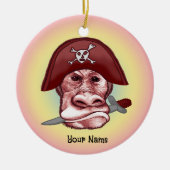 Big Bad Monkey Pirate Keramik Ornament (Vorne)