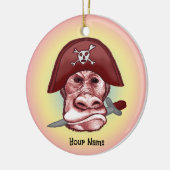Big Bad Monkey Pirate Keramik Ornament (Links)