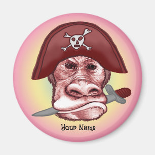 Big Bad Monkey Pirate Magnet