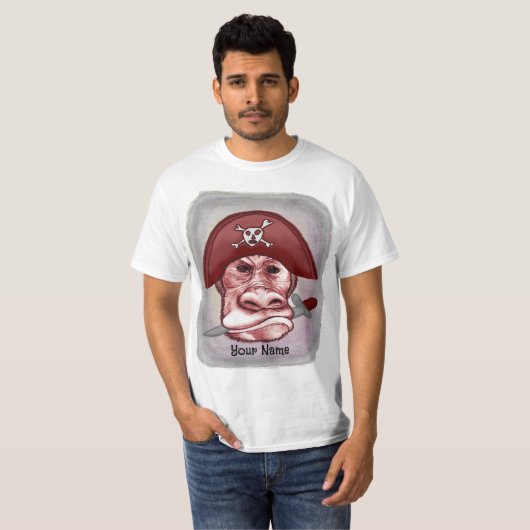 Big Bad Monkey Pirate T-Shirt (Vorne ganz)