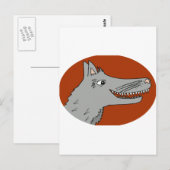 BIG BAD WOLF Cartoon Storbook Roter Reithaube Postkarte (Vorne/Hinten)