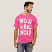 Big Bad Wolf Halloween Paw Print T-Shirt (Vorne ganz)