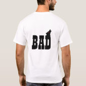 Big Bad Wolf Typografie Kunst T-Shirt (Rückseite)