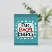 Big Bagel Energy Postcard Postkarte (Stehend Vorderseite)
