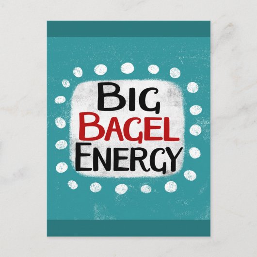 Big Bagel Energy Postcard Postkarte (Vorderseite)