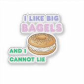 Big Bagels Funny Breakfast Aufkleber (Vorderseite)