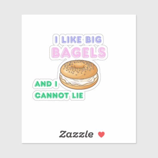 Big Bagels Funny Breakfast Aufkleber (Blatt)